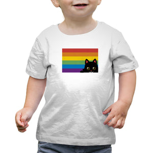 Peeking Cat Rainbow Pride Flag