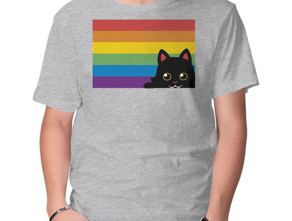 Peeking Cat Rainbow Pride Flag