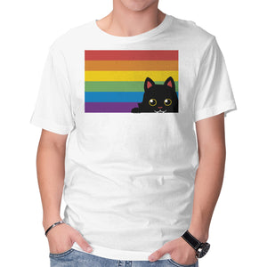 Peeking Cat Rainbow Pride Flag