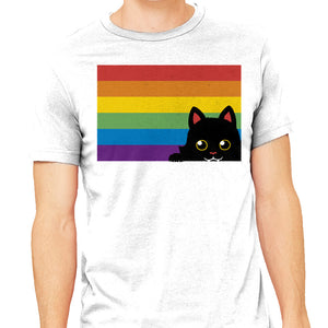 Peeking Cat Rainbow Pride Flag