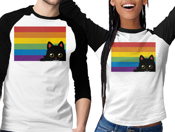 Peeking Cat Rainbow Pride Flag