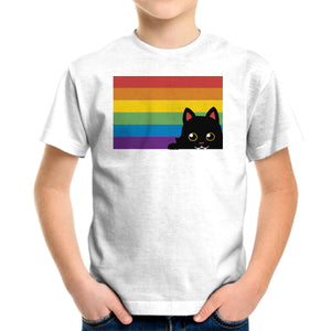 Peeking Cat Rainbow Pride Flag