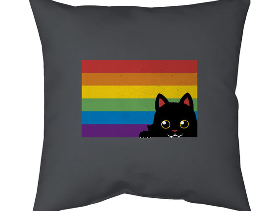 Peeking Cat Rainbow Pride Flag