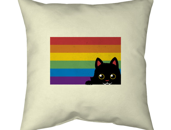 Peeking Cat Rainbow Pride Flag