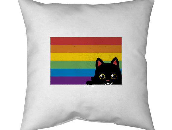 Peeking Cat Rainbow Pride Flag