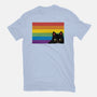 Peeking Cat Rainbow Pride Flag-Unisex-Basic-Tee-tobefonseca