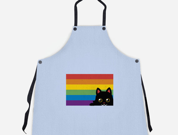 Peeking Cat Rainbow Pride Flag