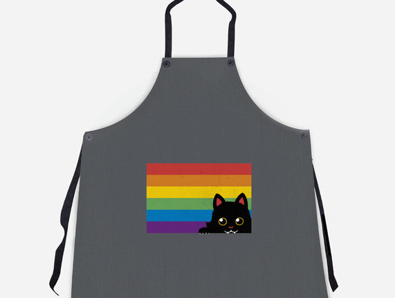 Peeking Cat Rainbow Pride Flag