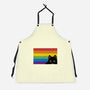 Peeking Cat Rainbow Pride Flag-Unisex-Kitchen-Apron-tobefonseca