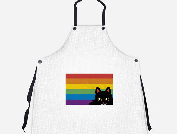 Peeking Cat Rainbow Pride Flag