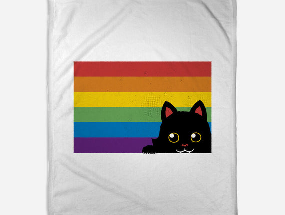 Peeking Cat Rainbow Pride Flag