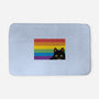 Peeking Cat Rainbow Pride Flag-None-Memory Foam-Bath Mat-tobefonseca