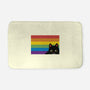 Peeking Cat Rainbow Pride Flag-None-Memory Foam-Bath Mat-tobefonseca