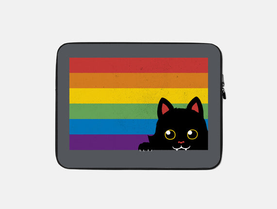 Peeking Cat Rainbow Pride Flag