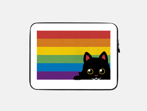 Peeking Cat Rainbow Pride Flag