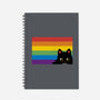 Peeking Cat Rainbow Pride Flag-None-Dot Grid-Notebook-tobefonseca