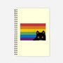 Peeking Cat Rainbow Pride Flag-None-Dot Grid-Notebook-tobefonseca