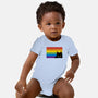 Peeking Cat Rainbow Pride Flag-Baby-Basic-Onesie-tobefonseca