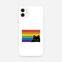 Peeking Cat Rainbow Pride Flag-iPhone-Snap-Phone Case-tobefonseca