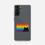 Peeking Cat Rainbow Pride Flag-Samsung-Snap-Phone Case-tobefonseca