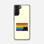 Peeking Cat Rainbow Pride Flag-Samsung-Snap-Phone Case-tobefonseca