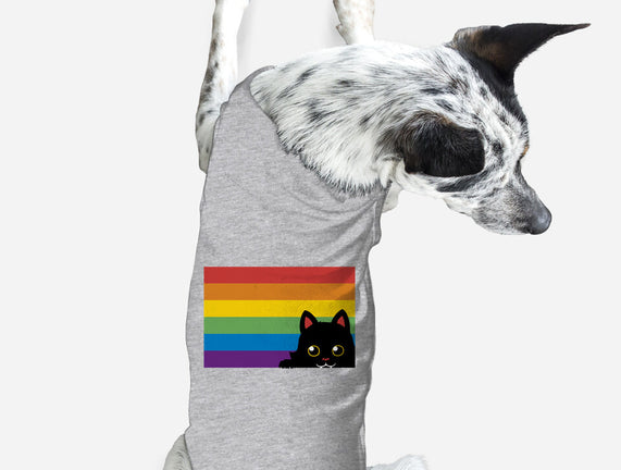 Peeking Cat Rainbow Pride Flag