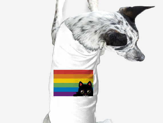 Peeking Cat Rainbow Pride Flag