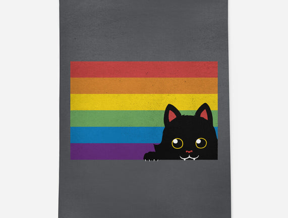 Peeking Cat Rainbow Pride Flag