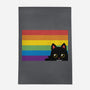 Peeking Cat Rainbow Pride Flag-None-Indoor-Rug-tobefonseca