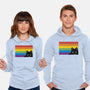 Peeking Cat Rainbow Pride Flag-Unisex-Pullover-Sweatshirt-tobefonseca
