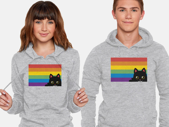 Peeking Cat Rainbow Pride Flag