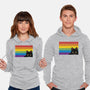 Peeking Cat Rainbow Pride Flag-Unisex-Pullover-Sweatshirt-tobefonseca