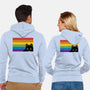 Peeking Cat Rainbow Pride Flag-Unisex-Zip-Up-Sweatshirt-tobefonseca