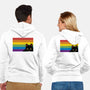 Peeking Cat Rainbow Pride Flag-Unisex-Zip-Up-Sweatshirt-tobefonseca