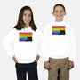 Peeking Cat Rainbow Pride Flag-Youth-Crew Neck-Sweatshirt-tobefonseca