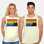 Peeking Cat Rainbow Pride Flag-Unisex-Basic-Tank-tobefonseca