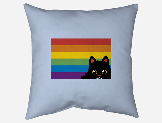 Peeking Cat Rainbow Pride Flag