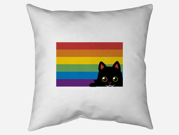 Peeking Cat Rainbow Pride Flag