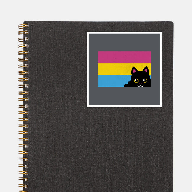 Peeking Cat Pan Flag-None-Glossy-Sticker-tobefonseca