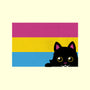 Peeking Cat Pan Flag-None-Basic Tote-Bag-tobefonseca