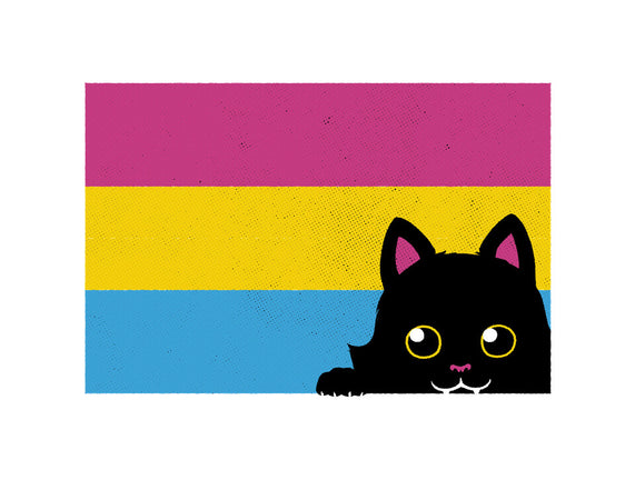 Peeking Cat Pan Flag