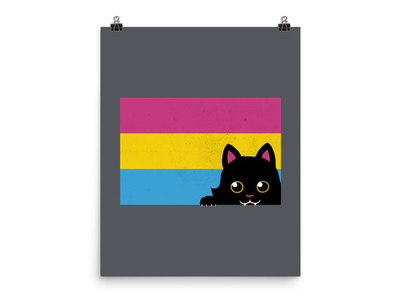 Peeking Cat Pan Flag