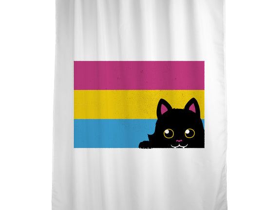 Peeking Cat Pan Flag