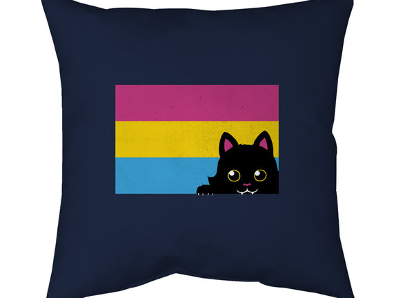 Peeking Cat Pan Flag