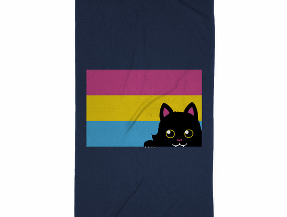 Peeking Cat Pan Flag