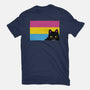 Peeking Cat Pan Flag-Mens-Heavyweight-Tee-tobefonseca