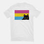 Peeking Cat Pan Flag-Mens-Heavyweight-Tee-tobefonseca