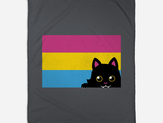 Peeking Cat Pan Flag