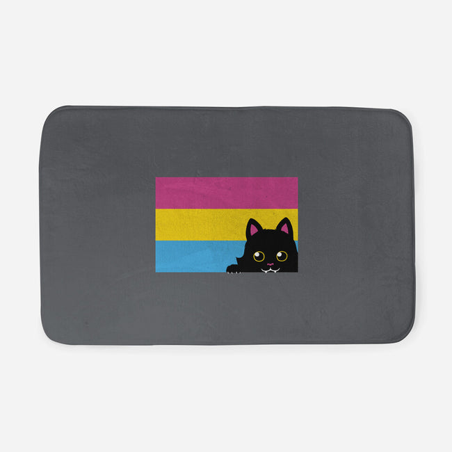 Peeking Cat Pan Flag-None-Memory Foam-Bath Mat-tobefonseca