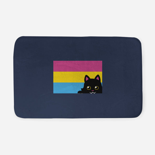 Peeking Cat Pan Flag-None-Memory Foam-Bath Mat-tobefonseca